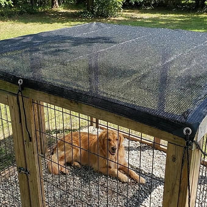 Black Shade Cloth 90%,3x10 FT UV Resistant Mesh Tarp, Durable Shade Net for Plants Cover, Dog Kennel, Chicken House and Outdoor Garden Protection