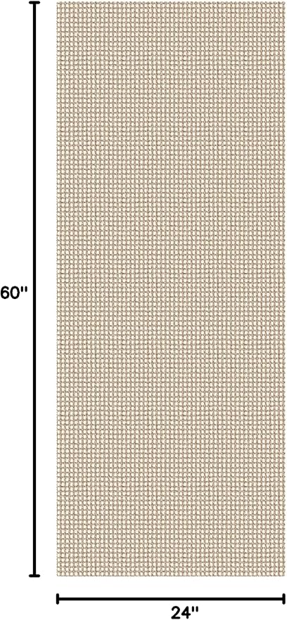 KOZYFLY Runners for Hallways 2x5 ft Washable Kitchen Runner Non Slip Rubber Backed Hall Runners Cotton Entryway Runner Rugs for Indoor Backdoor Bedroom Kitchen, Ivory/Camel/Brown