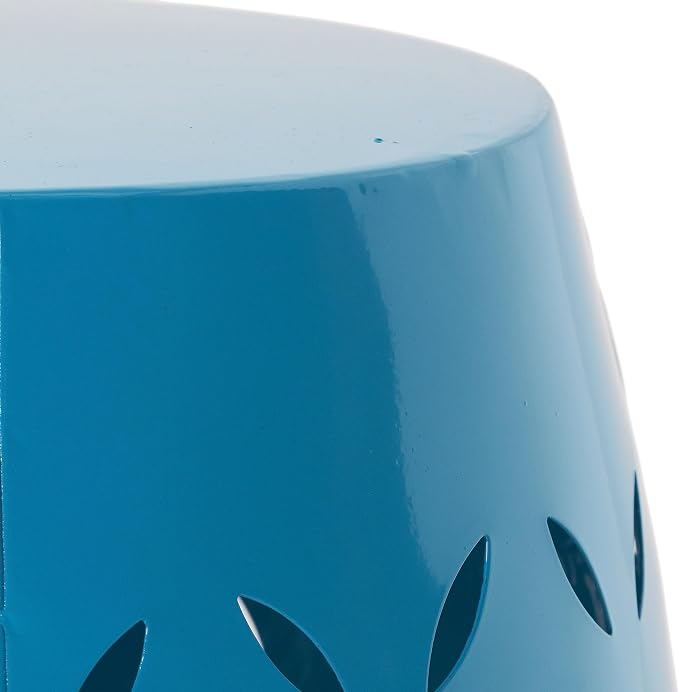 Christopher Knight Home Lilac Outdoor 12" Iron Side Table, Blue