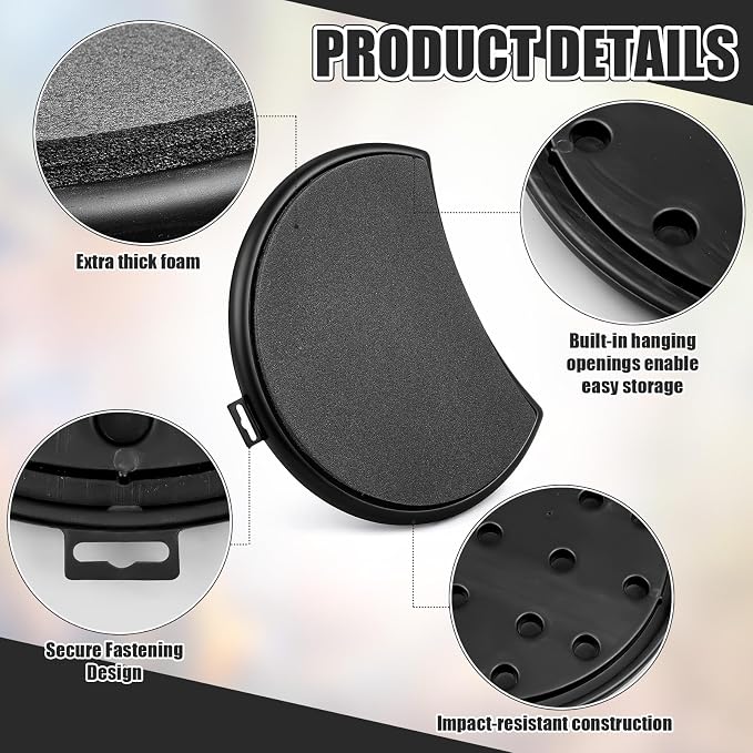 Novabright 5 Gallon Kidney Shape Bucket Seat, Bucket Lid Seat with Foam Cushion Padding for Option Ice Fishing, Baseball, Gardening and Camping