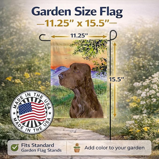 Caroline's Treasures SS1017GF Field Spaniel Garden Flag Mailbox Flag Decorative Yard Flag Banner Outside Patio Artwork Yard Flower Beds, Garden Size, Multicolor