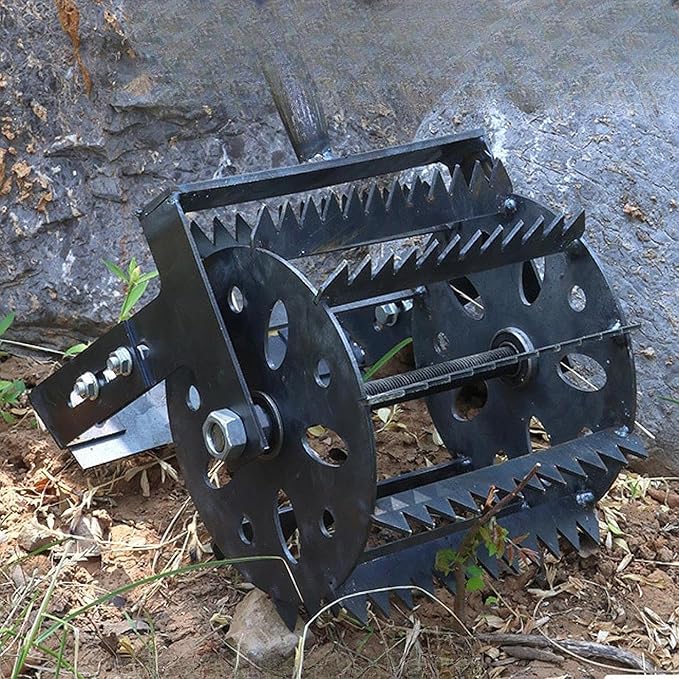 Generic Weeds Roller Manual Weeder Tool Hand Weeding Tool Rolling Lawn Aerator Weeds Remover for Agriculture Farm Yard Lawn Work