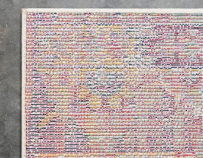 Unique Loom Monterey Collection Area Rug - Aztec (5' 1" x 8' Rectangle Multi/Blue)