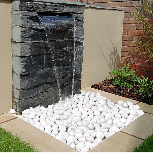 Pulovin 40 lbs White Rocks for Landscaping, 2-3 Inch Large White Rocks for Plants, Decorative Polished Stones for Garden, Walkways, Yard, Plants Pots, Vases, Crafts