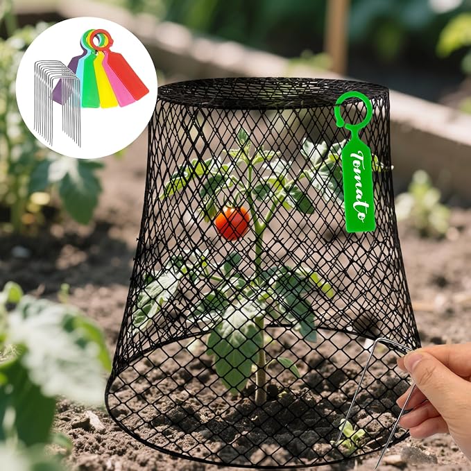 15 Sets of Chicken Wire Cloche Plant Covers Garden Netting, Heavy Duty Chicken Wire Plant Covers Protectors from Animals for Keeping Bunnies Chicken Squirrels Birds Other Out 9.13×9.13 in