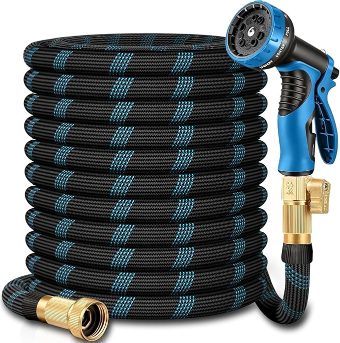 75 ft Flexible Garden Hose - 2026 Upgraded Heavy Duty Water Hoses with 3/4''Solid Fittings,Lightweight,No Kink & Tangle,Puncture Proof Garden Hoses pipe for Yard, Outdoors, Rv