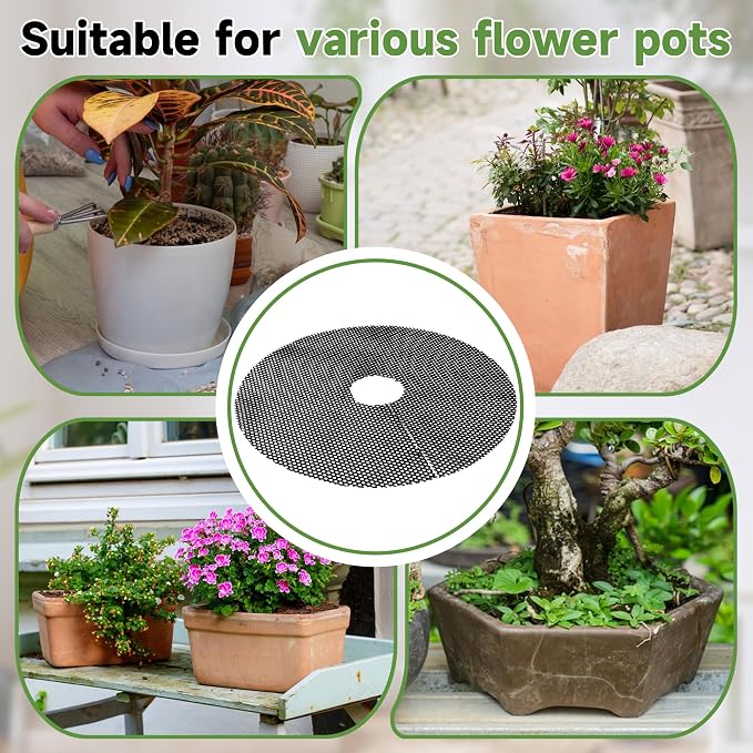 frtzal Plant Pot Grids - 11.8 Inch Cuttable Soil Cover Protector, Plant Covers from Animals Digging Stopper, Indoor Outdoor Plant Pot Cover(11.8IN-12PCS)