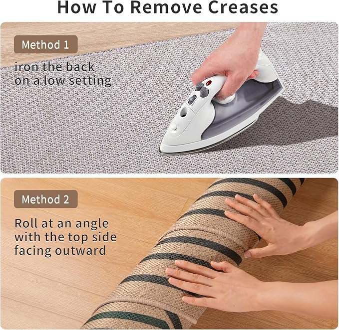 Tangsoo Easy Jute Rug,2x3 Washable Small Area Outdoor Rug for Entryway Modern Colored Lines Non-Slip Thin Small Throw Mat Farmhouse Indoor Carpet for Entry Kitchen Front Porch Entrance
