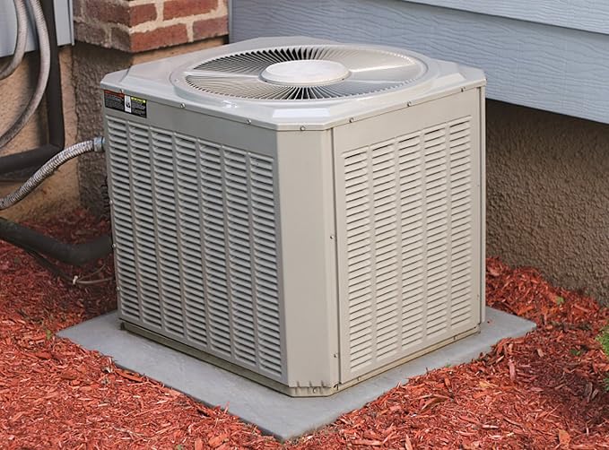 EMSCO Flat Rock AC Unit & Rain Barrel Pad, 24" x 24", Lightweight Stone-Look Equipment Base for Air Conditioners, Condensers, Pool Pumps, Utility Equipment & Landscaping, Gray - 6pk | Ideal for AC units, condensers, rain barrels, and pool pumps