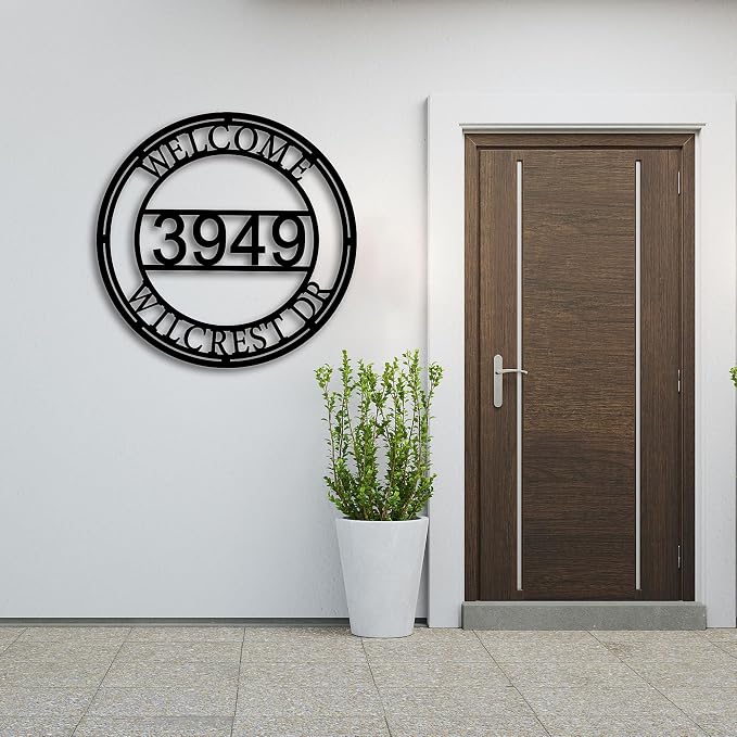 Personalized House Numbers for Outside Personalized Metal House Number Sign House Number Sign Custom Street Address Sign Address Numbers for Houses Custom Metal Address Sign