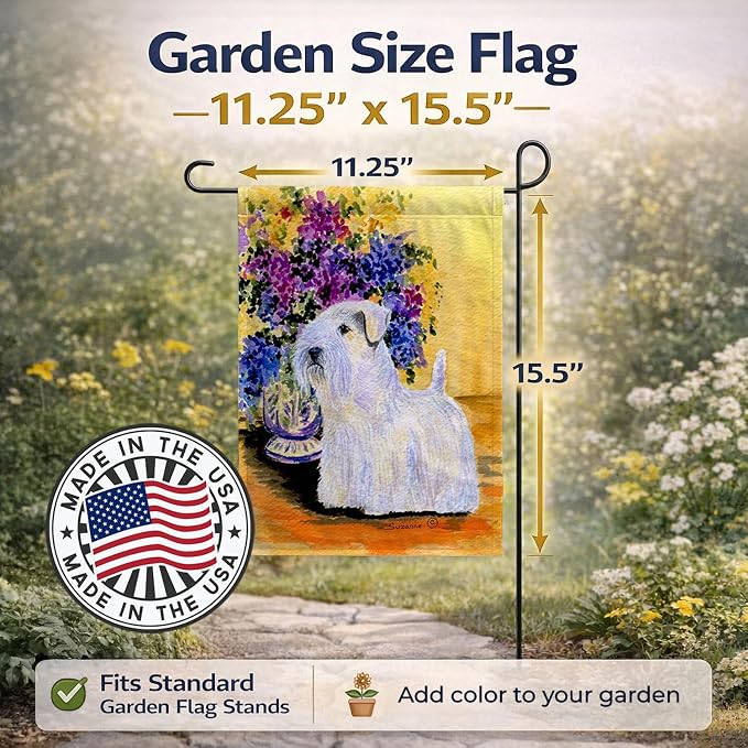 Caroline's Treasures SS8307GF Sealyham Terrier Garden Flag Mailbox Flag Decorative Yard Flag Banner Outside Patio Artwork Yard Flower Beds, Garden Size, Multicolor