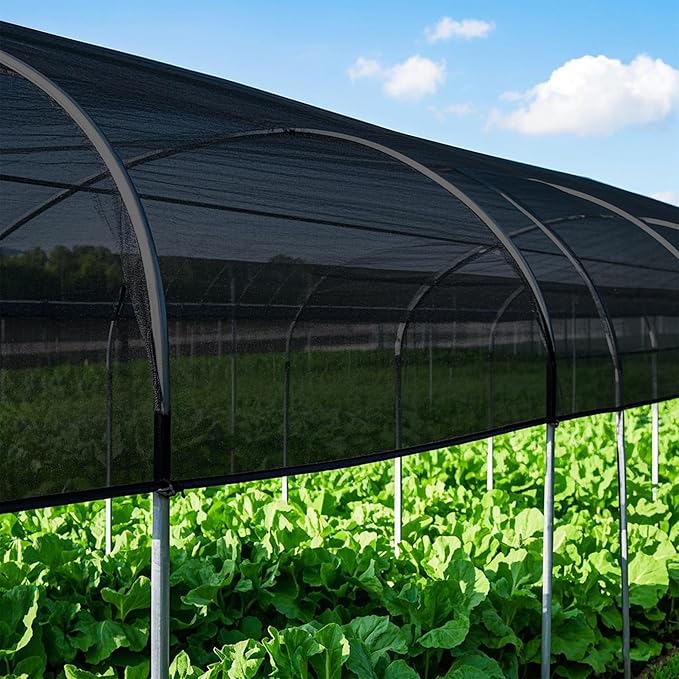 winemana Black Shade Cloth 50%, 5x20 FT Mesh Tarp - Garden Shade for Greenhouse, Patio, Vegetables, Plants Cover and Chicken Coops, Sun Shade Net for Outdoor Protection with Reinforced Grommets