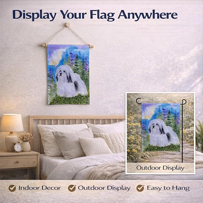 Caroline's Treasures SS1034GF Havanese Garden Flag Mailbox Flag Decorative Yard Flag Banner Outside Patio Artwork Yard Flower Beds, Garden Size, Multicolor