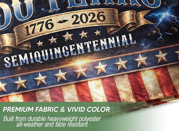 250 Year American Anniversary Flag, 250th Anniversary Patriotic Design, Garden Flags For Outside, Visible On Both Sides, 250 Years Of Freedom Flag, Banner Commemorative Outside Decoration 3 (12x18 Inch)
