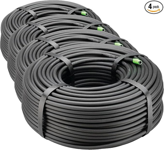 Rain Bird T22-250S Drip Irrigation 1/4" Blank Distribution Tubing, 250' Roll, Black (Pack of 4)