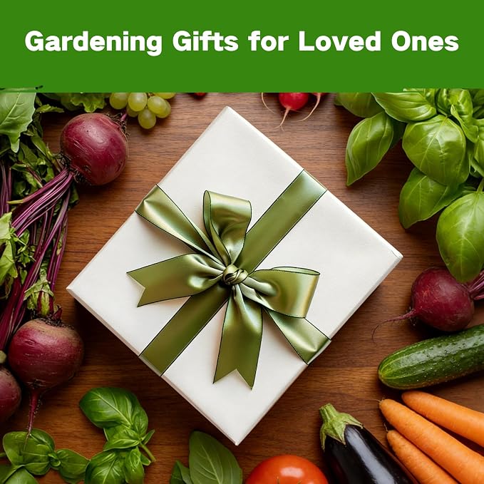 Lush&Dew Kitchen Garden Seed Bank, 32 Types Heirloom Seeds, Gardening Gifts | Non-GMO Seeds for Planting Vegetables Fruits Herbs, Gardener Gifts for Women Men, Survival Seed Kit for Food Supply Zone 3-11