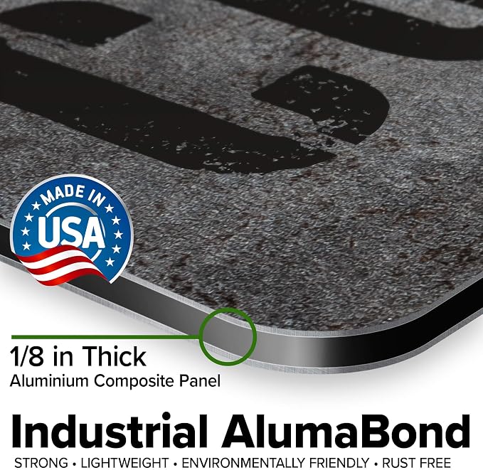 Custom Sign, Custom Street Sign, 11 Font Colors, 13 Font Styles, 4 Hole Options, 22 Sizes, 12x48 Inches, Rust Free DiBound, Fade Resistant, Made in USA by My Sign Center (Grunge Metal)