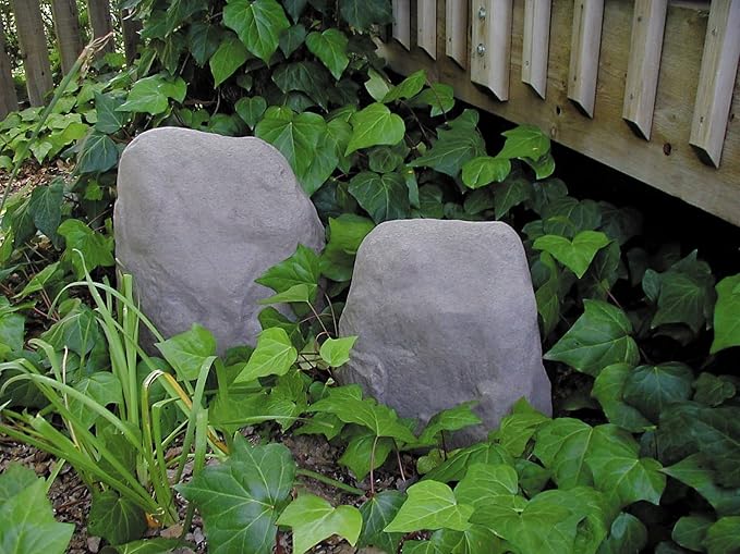 Emsco Group 2187 Landscape Rock - Natural Granite Appearance -Small -Lightweight - Easy to Install | Natural Granite Appearance, Lightweight, Easy to Install, Covers Well Pumps, Sprinkler Valves & Yard Utilities