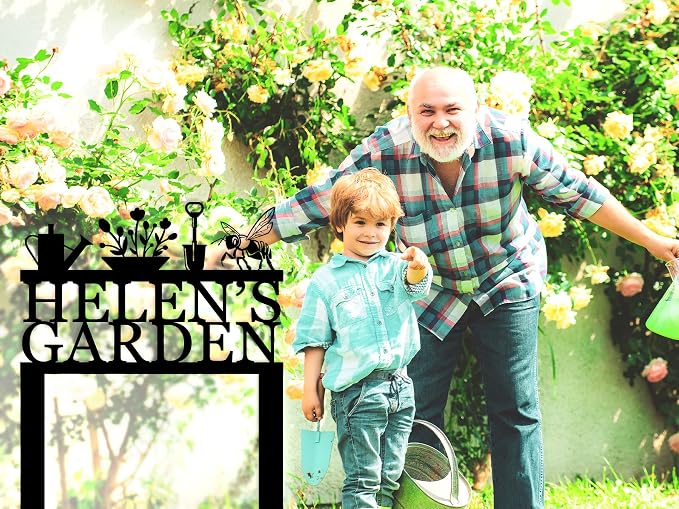 Personalized Garden Signs with Stake, Custom Garde Outdoors, Customized Garden Sign with Stake(18 inch H- 36 inch H)