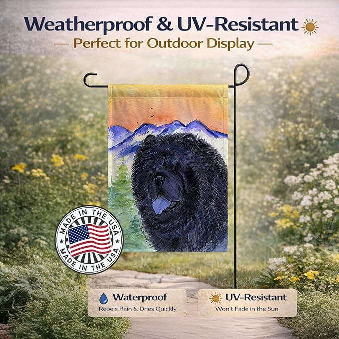 Caroline's Treasures SS8191GF Chow Chow Garden Flag Mailbox Flag Decorative Yard Flag Banner Outside Patio Artwork Yard Flower Beds, Garden Size, Multicolor