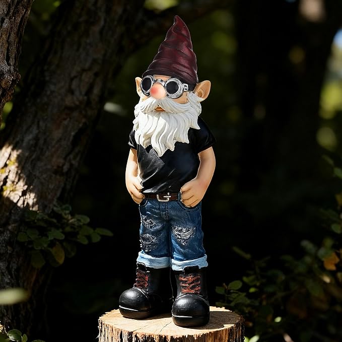 Garden Gnomes Statues for Yard Decorations Outdoor, Funny Carrying Traveling Bag Gnome Garden Lawn Figurines for Home Patio Yard Decor Indoor, Gardening Housewarming Gift