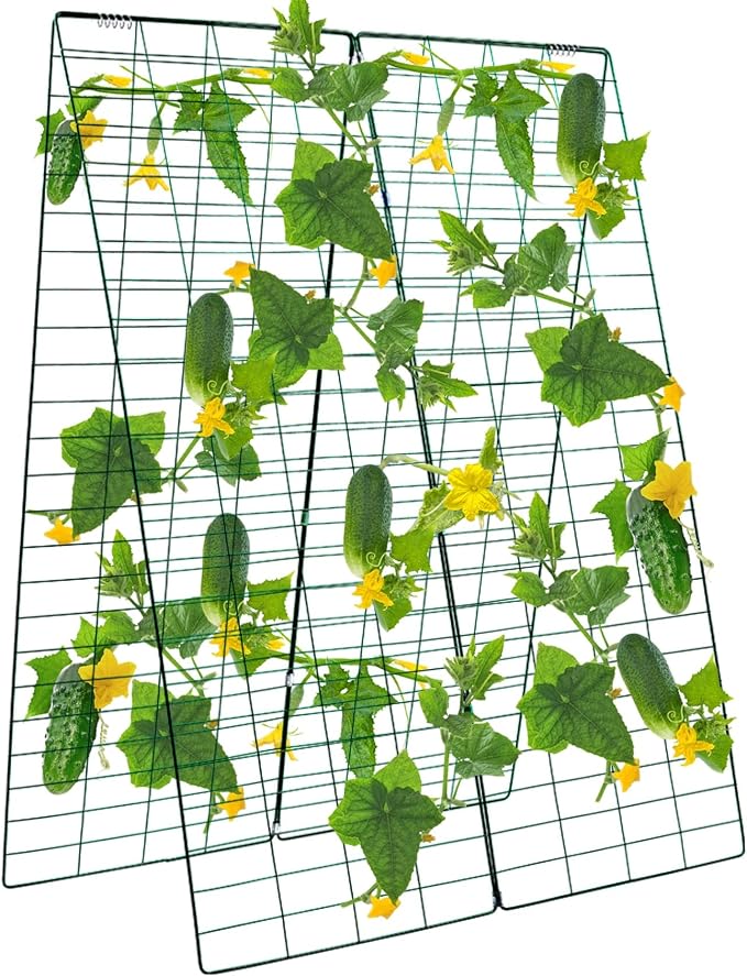 48" H x 34" L Cucumber Trellis for Garden A Frame, Garden Trellis for Climbing Plants Outdoor for Raised Bed(1 Packs)