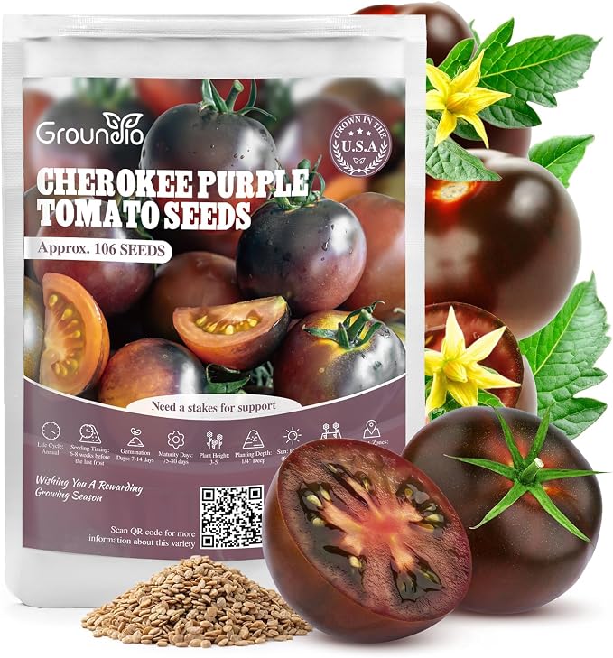 Groundio 100+ Cherokee Purple Tomato Seeds