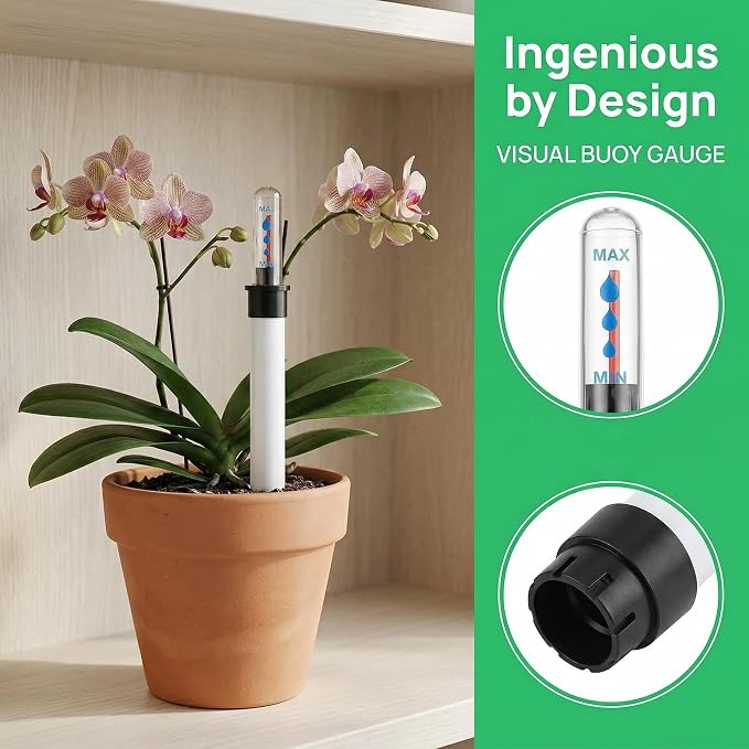 DOITOOL 4 Pcs Water Level Indicator for Plants, Soil Moisture Meter Indoor Flower Pots Gauge Buoy Reminder Water Level Gauge