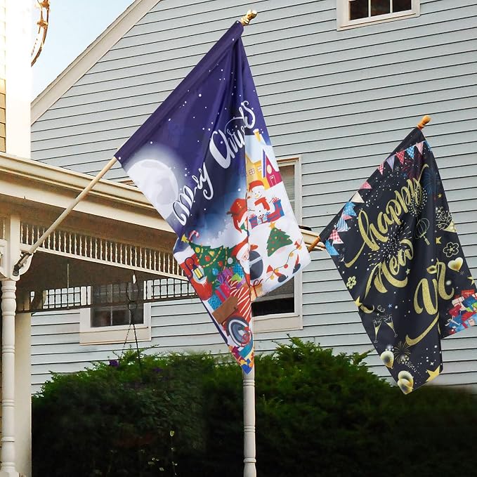 Moukeren 8 Pack Seasonal Garden Flags 28 x 40 Inch Double Sided Yard Flags Large House Flag for Outside Decorative Outdoor Holiday Decorations for 4th of July Spring Summer Fall All Seasons(Classic)