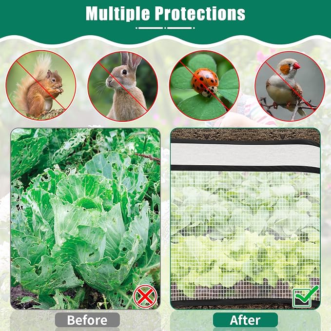 ANGAR Garden Covers for Raised Beds, Garden Row Plants Cover Accelerator, Freeze Protection Greenhouse Cover for Raised Garden Beds Protecting Seedlings Fruits Vegetable Rows