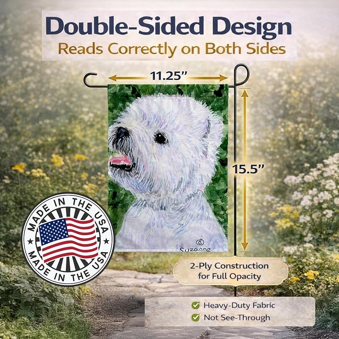 Caroline's Treasures SS8802GF Westie Garden Flag Mailbox Flag Decorative Yard Flag Banner Outside Patio Artwork Yard Flower Beds, Garden Size, Multicolor