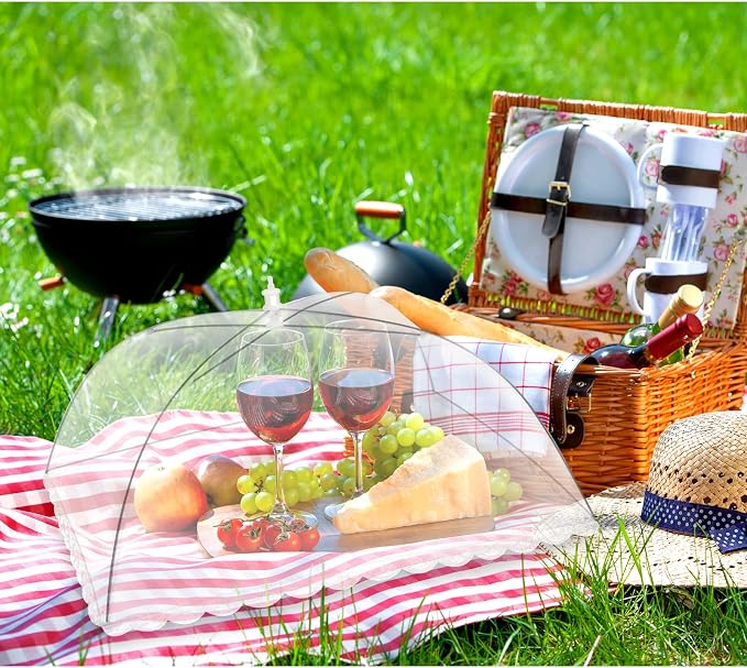 10 Pack Food Cover Tents, Food Covers for Outdoors, Pop-Up Tents, Mesh Tent, Reusable and Collapsible Outdoor Picnic Covers Net, Suit for Parties Picnics, BBQs, Fruit Cover