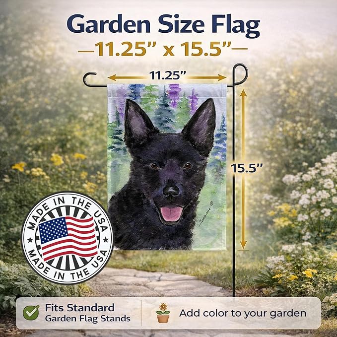 Caroline's Treasures SS8013GF Australian Kelpie Garden Flag Mailbox Flag Decorative Yard Flag Banner Outside Patio Artwork Yard Flower Beds, Garden Size, Multicolor