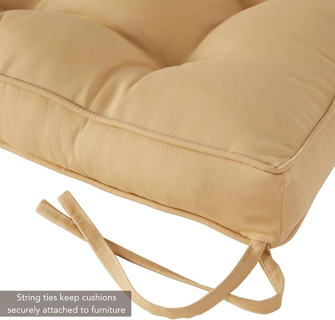 Outdoor 51 x 18-inch Sunbrella Bench Cushion, Canvas Wheat