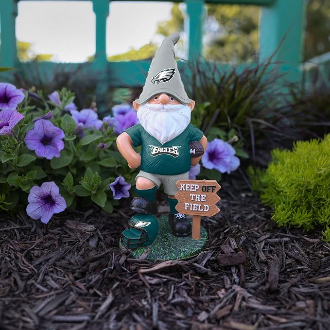 FOCO NFL Unisex-Adult NFL Team Logo Keep Off The Field Garden Statue Outdoor Gnome 8"
