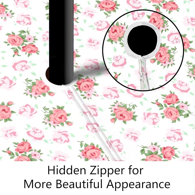 Outdoor Tablecloth with Umbrella Hole and Zipper, Rectangle Patio Table Covers for Spring/Summer, Machine Washable Outdoor Picnic Table Cloth (Pioneer, 60" × 84" Rectangular)
