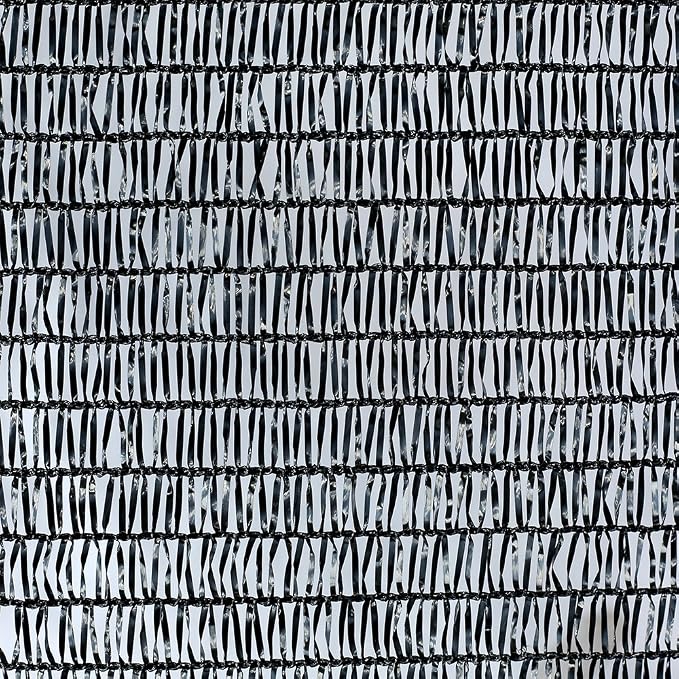 Agfabric 40% Sunblock Shade Cloth Cover with Clips for Plants 6’ X 20’, Black