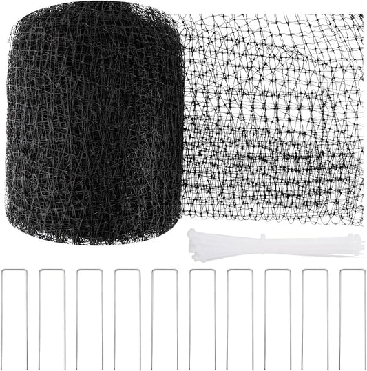 NONMON Bird Netting Deer Fence Netting 5 x 100FT Heavy Duty Garden Netting | for Chicken Coop, Protect Fruit Trees, Plants and Vegetables Against Birds, Deer, Squirrels and Other Animals, Black