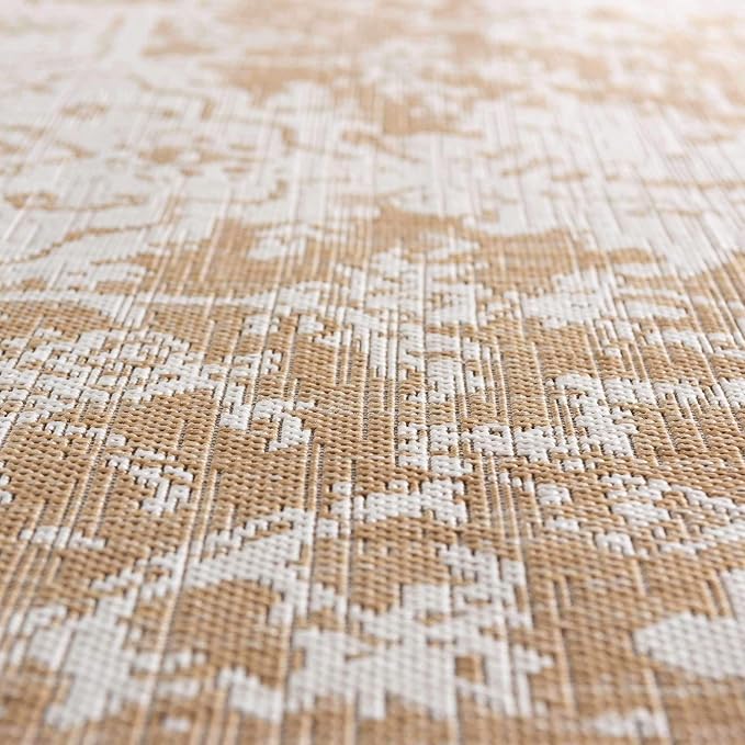Unique Loom Jill Zarin Outdoor Collection Area Rug - Dubai (7' 10" x 10' Rectangle, Beige/ Brown)