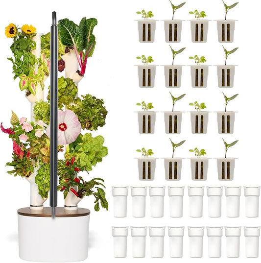 Gardyn Studio 2 Hydroponics Growing System - 16 Plants, Smart Tower | New & improved, non-GMO plants, herbs, vegetables, hydroponic herb garden planter indoor kit with grow lights