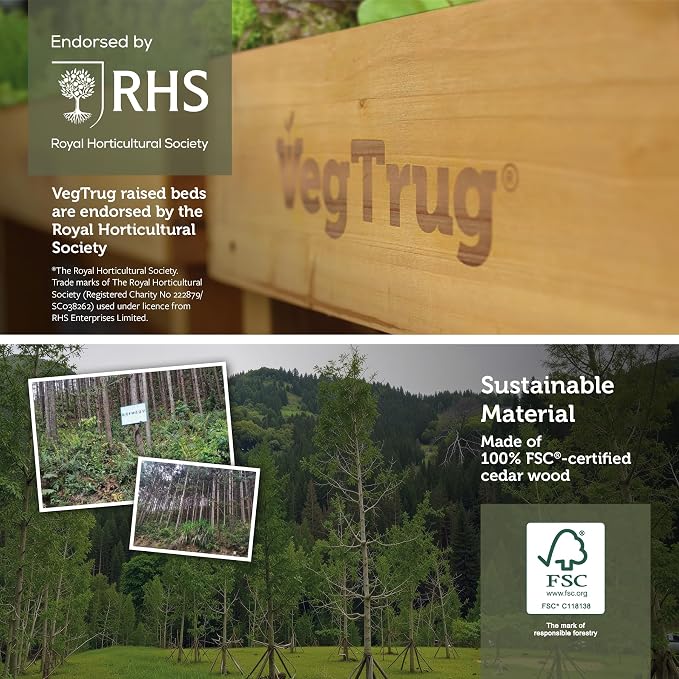 VegTrug® Raised Bed Classic Medium 1.8m, Natural