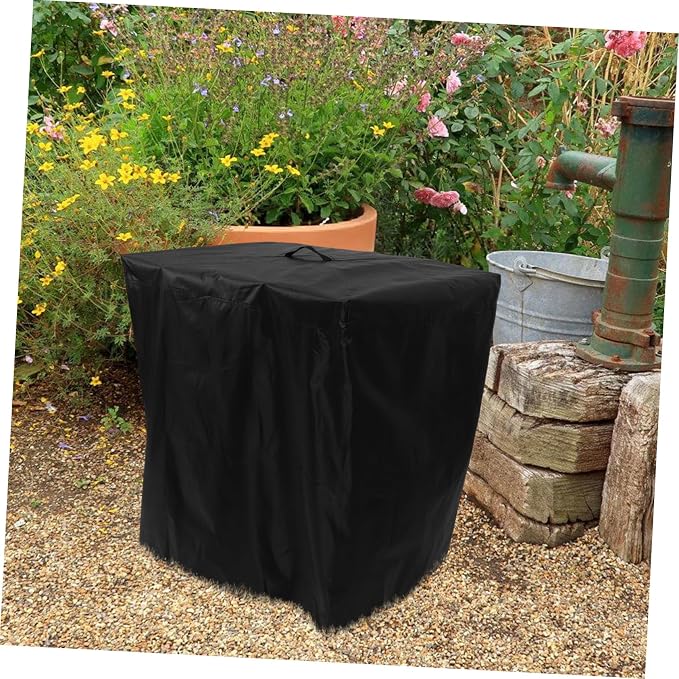 Black Pool Pump Cover with Oxford Cloth for Outdoor Units | Simple Installation, Easy Maintenance, Snug Fit, Effective Protection for Garden Filter Equipment