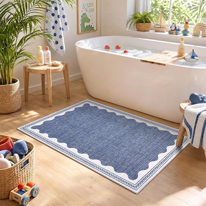 GarveeHome Scalloped Rug