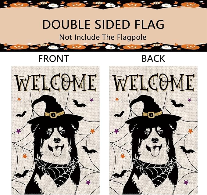 Seasonal Garden Flags Australian Shepherd Dog Double Sided Flags Set of 11 Holiday Farmhouse Indoor Outdoor Yard Lawn Christams Gifts Decorations 12.5x18 Inch