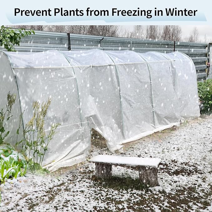 Insoma 1.1oz/yd Plant Covers Freeze Protection,8 * 24ft Floating Row Cover for Garden, Frost Plant Blanket for Winter Frost/Sun Pest Protection