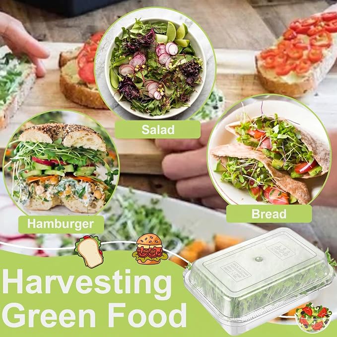 Sprouts Growing Acrylic lid for 2-Tier 12.4 inch Trays, Microgreens Growing lid, Seed Sprouting Sprouts for Beans Alfalfa Broccoli Wheat Grass
