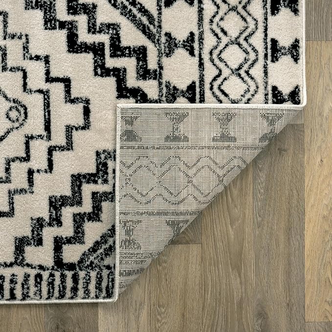 Rugshop Southwestern Geometric Tribal Boho Diamond Area Rug Cream 2' x 3' | Rectangular, Size 2' x 3', Living Room, Bedroom, Dining Room, Home Office, Kitchen, Entryway, Hallway, Nursery, Kids Room