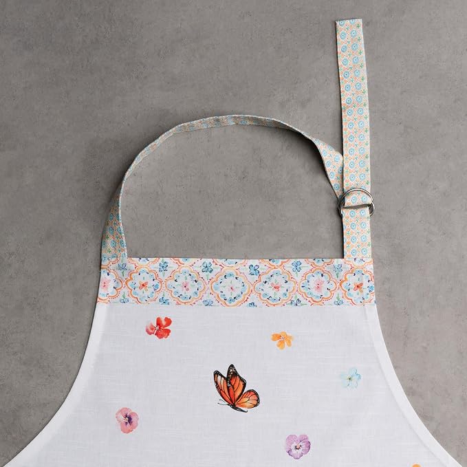 Maison d' Hermine Aprons for women with Pocket 100% Cotton (27.50"x31.50") | Adjustable Neck Strap & long ties Apron Men Chef Wedding Cooking Gardening Server Maid