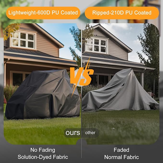 NettyPro Zero Turn Lawn Mower Cover Waterproof Heave Duty Outdoor Lawnmower Protection with Storage Bag, Fits Decks Up to 60"