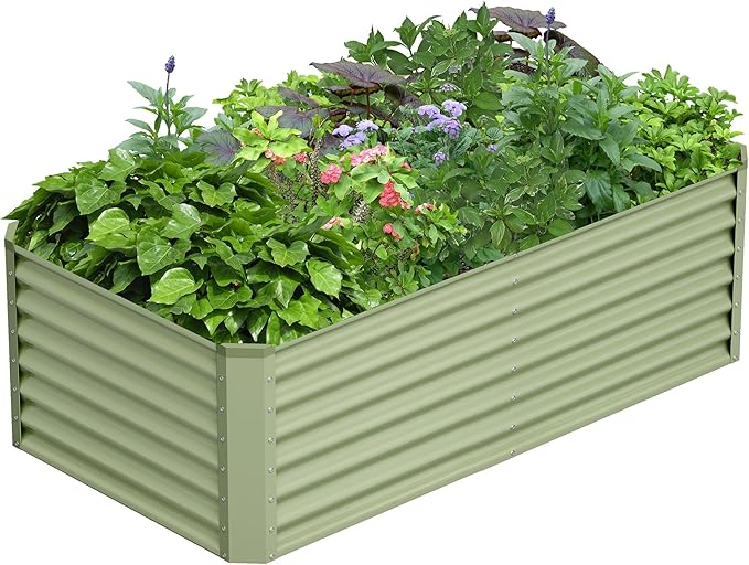 6x3x2FT Galvanized Raised Garden Bed